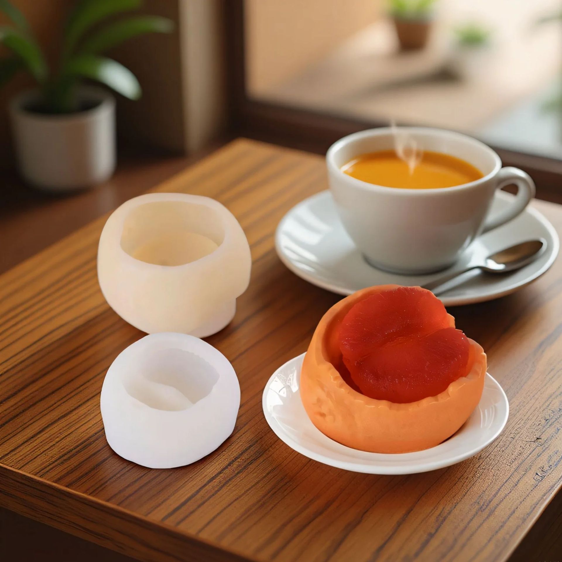 Molde Silicona Media Mandarina — Mousse, Pudín, Té Gelatina