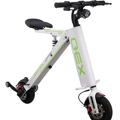 Electric Scooter, Two-Wheeled Folding Scooter, Small Mini Vehicle, Convenient Small Electric Scooter (Qatlanan elektrik skuterlər) - white
