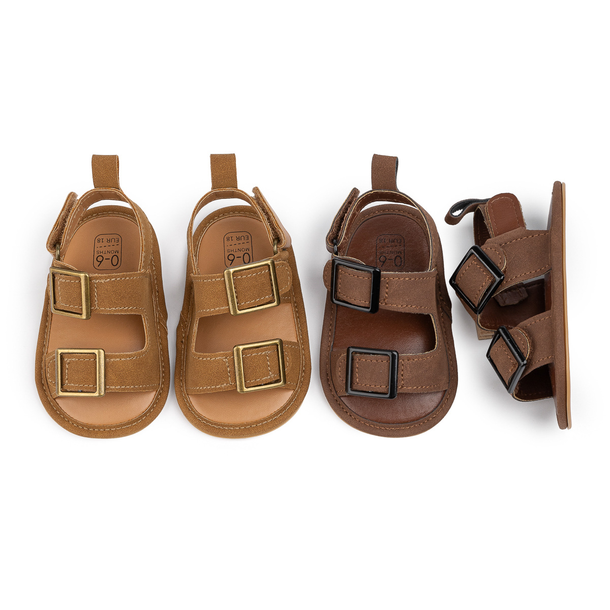 2025 summer baby boy rubber sole toddler shoes fashion buckle design baby shoes baby shoes