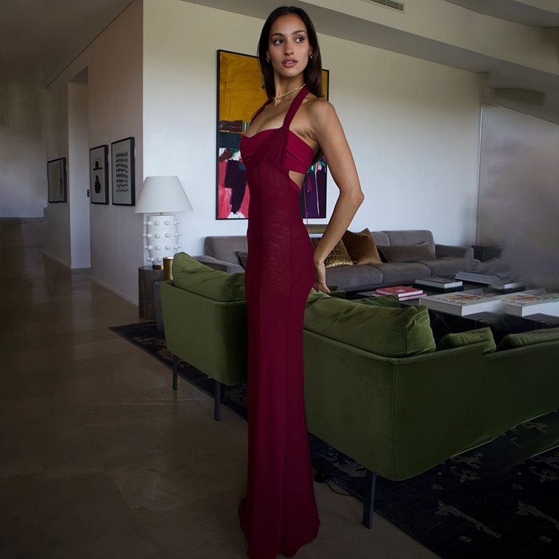 Women's European American Style High Waist Sexy Backless Mermaid Dress Slimming Elegant Fashion 2025 New Feel Cross Border_ecoleips.com