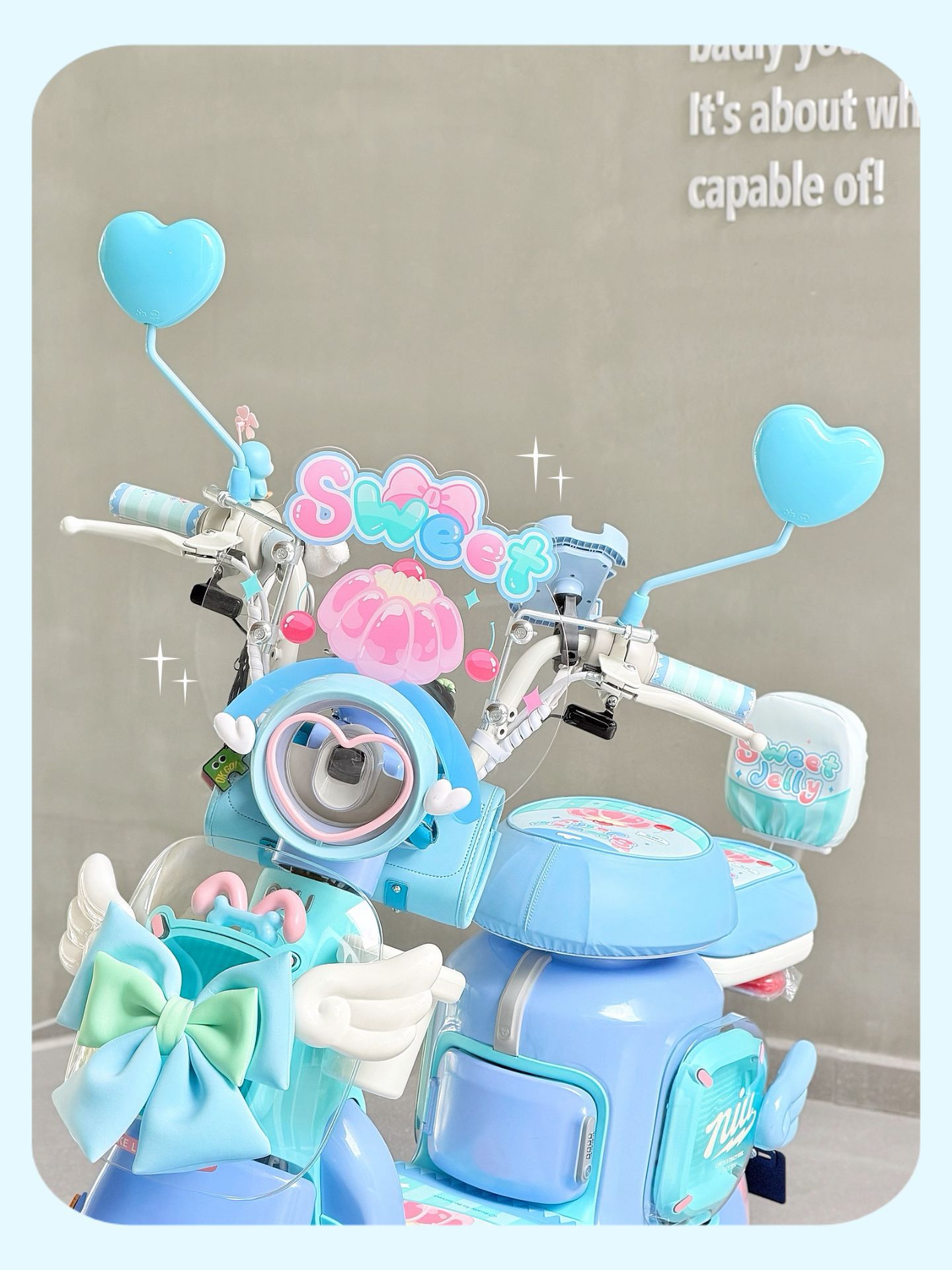 Suitable for Niu Y Jelly One electric scooter, decorative seat cushion cover, foot mat, waterproof frame bag, mobile phone holder, hook, cute
