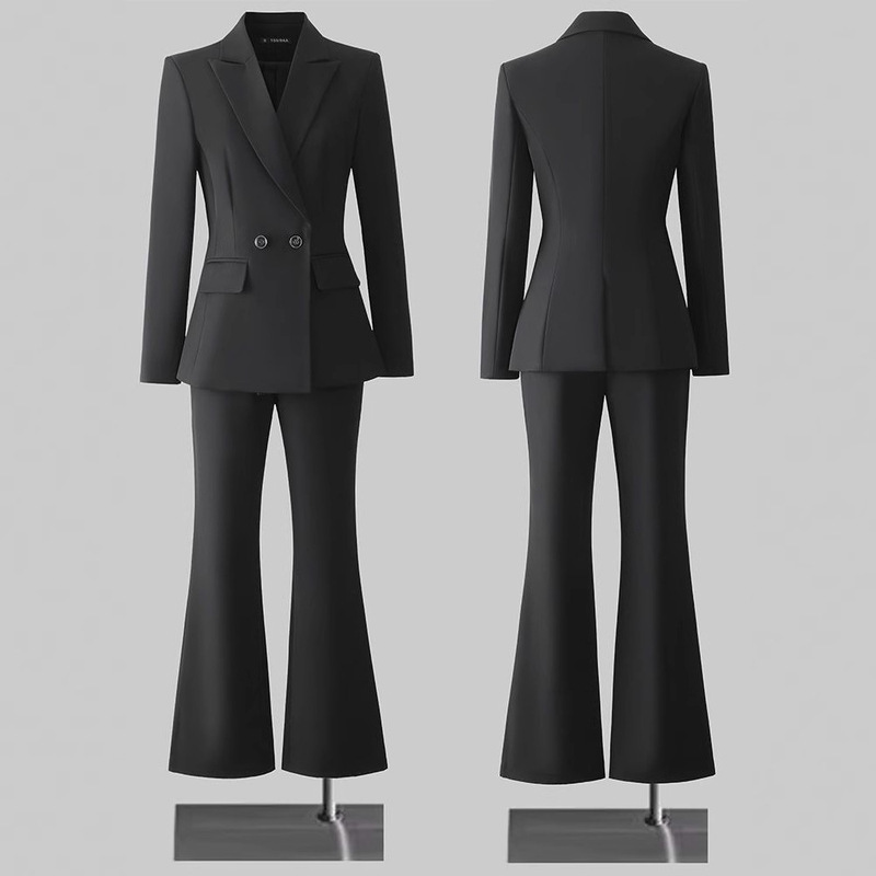 スーツスーツ女性プロフェッショナルフォーマルウェア大学生公務員試験面接作業服ハイエンドブラックカジュアルスーツジャケット|undefined