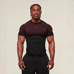 源头工厂GYMSHARK健身男士跑步速干透气紧身衣短袖T恤男肌肉鲨鱼
