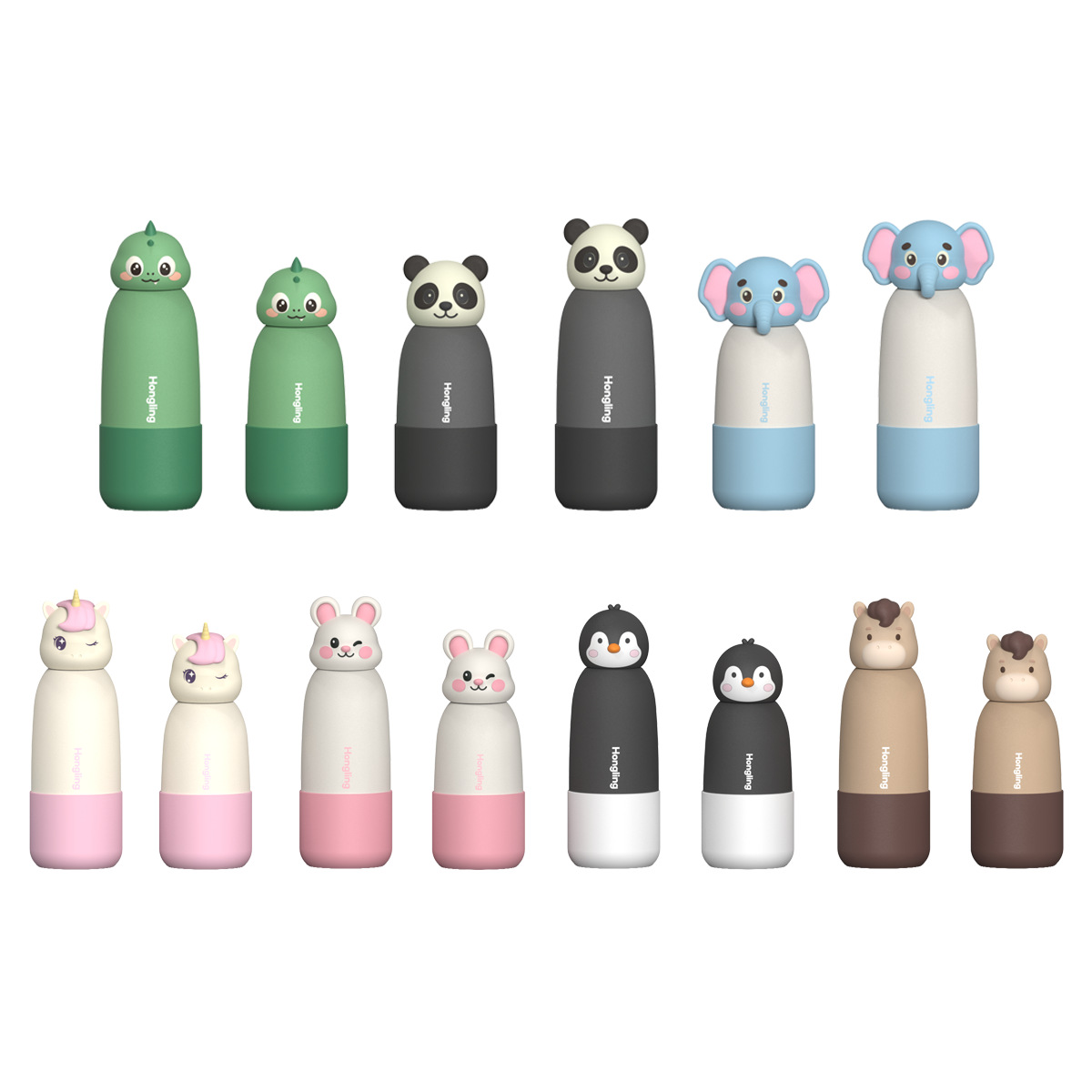 Taza de aislamiento al vacío de acero inoxidable de explosión transfronteriza lindo cabeza de panda de dibujos animados taza de agua para niños taza de paja portátil al aire libre