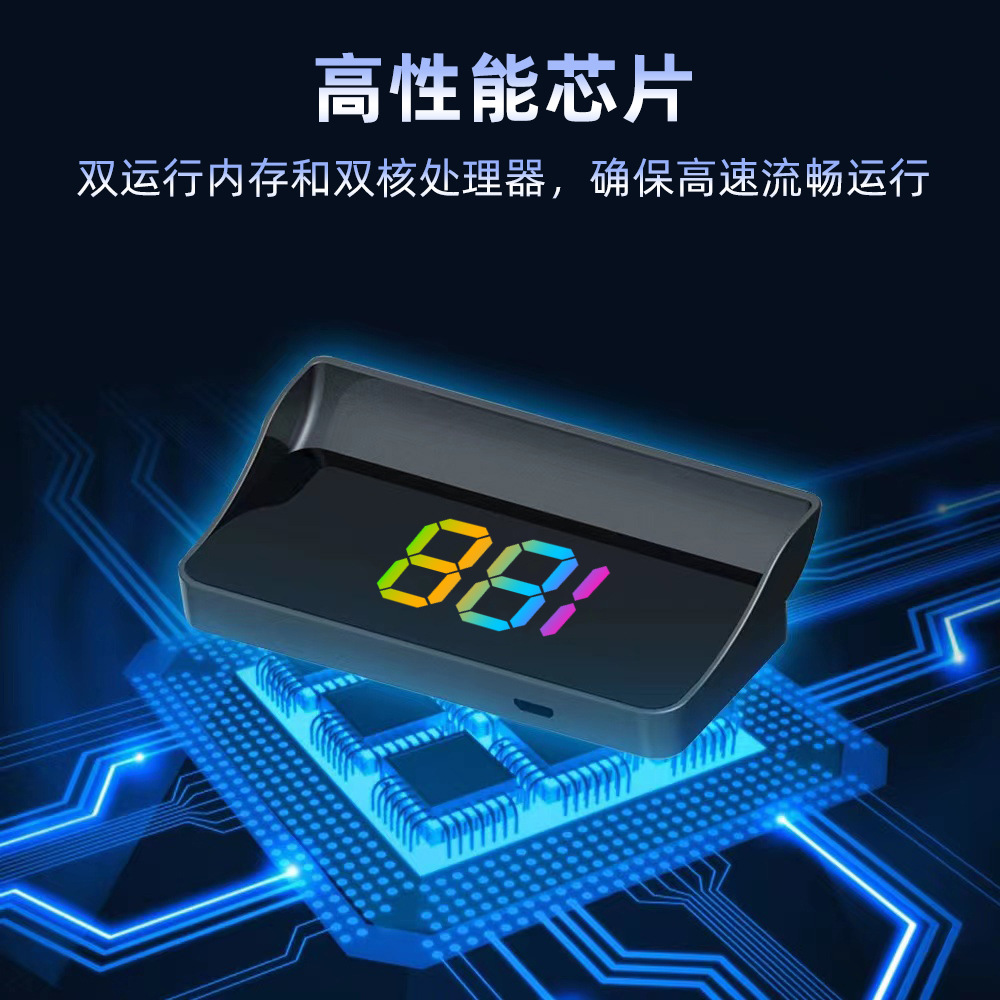New energy HUD head-up display car Beidou GPS tester multi-function high-definition display projector