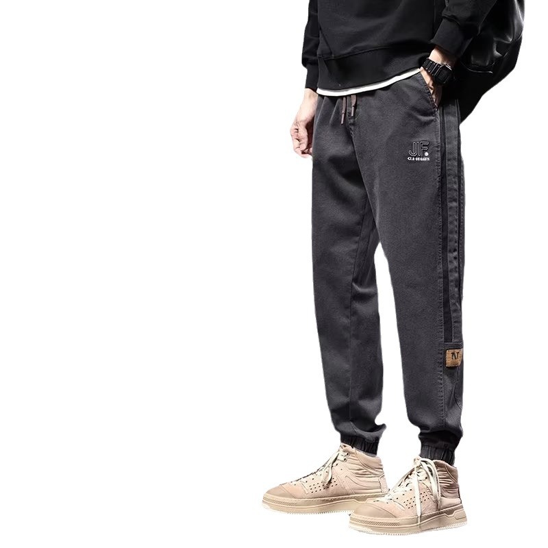 Primavera y otoño American Retro High Street Trend Marca Vaqueros de todo fósforo de moda lavados Vaqueros rectos delgados para hombres