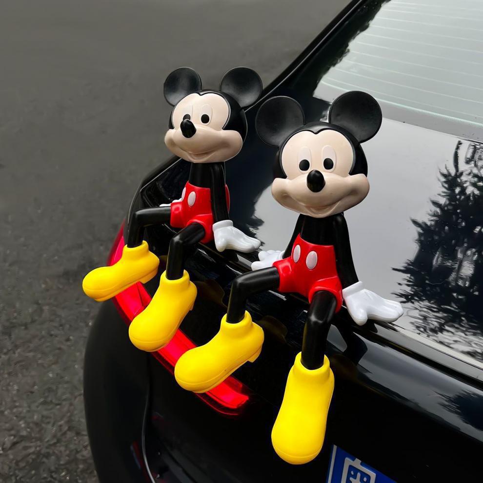 Car Decoration Ornaments Sitting Mickey Doll Toy Car Roof Exterior Car Seat Cartoon Trunk Decoration