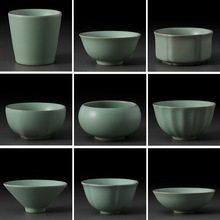 天青汝窑品茗杯｜高档正品开片汝瓷小茶杯茶盏单杯小茶碗功夫茶具