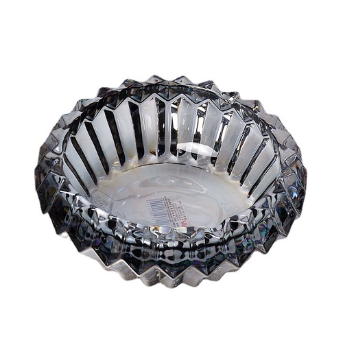 European crystal glass gear large round ashtray home living room coffee table light luxury ashtray Nordic ins style