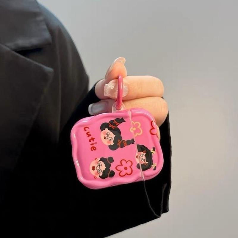 Chica de trenza excéntrica para airpods 4 generación de cubierta de auriculares bluetooth airpodspro3 cubierta 5 image 3