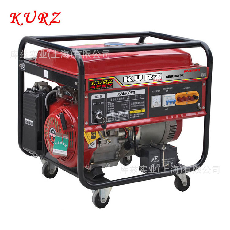 库兹KURZ全自动5KW小型220V汽油发电机5千瓦应急汽油发电机低油耗