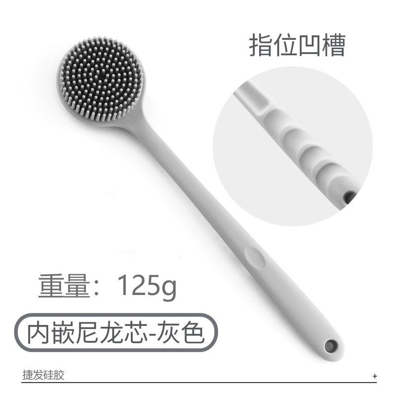 人気のスポット卸売シリコンロングハンドルバスブラシ、バスアーティファクト、レイジーブラシ、柔らかい毛のバスと背中ブラシ|undefined