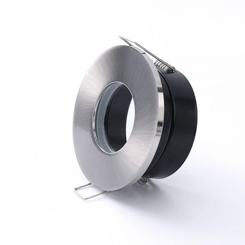Downlight housing for recessed ceiling, waterproof bathroom-grade, compact Ø8.3×3.5 cm, white/black/plating