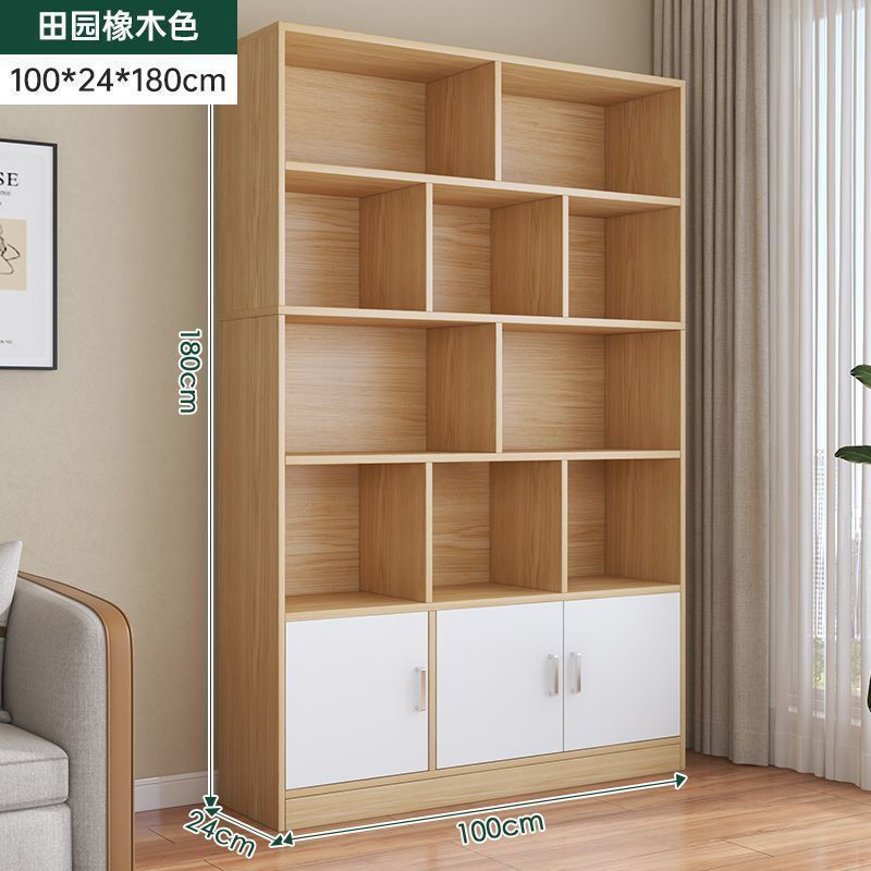Three-door pastoral oak cabinet 100cm - thickened panels