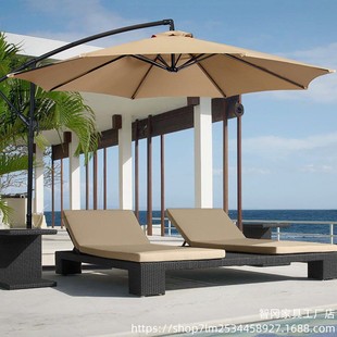 Cross-border Outdoor Umbrella Outdoor Rainproof Sunshade Umbrella Garden Umbrella Outdoor Stall Umbrella Sun Umbrella Booth Replacement Umbrella Cloth