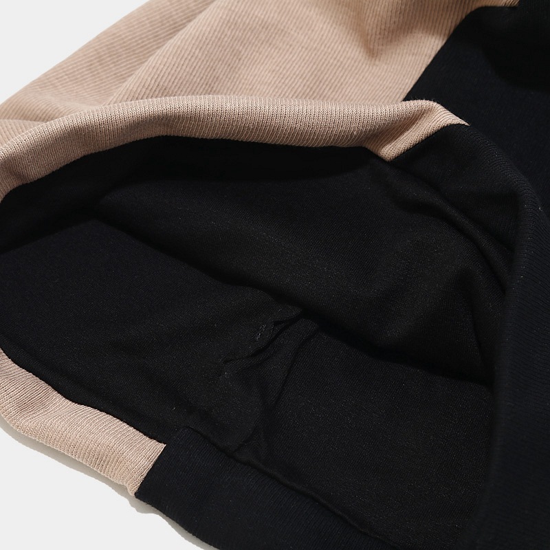 Autumn new style Baotou with small face, two tone splicing pullover hat, internet famous trendy ear protection hat_voghion.com