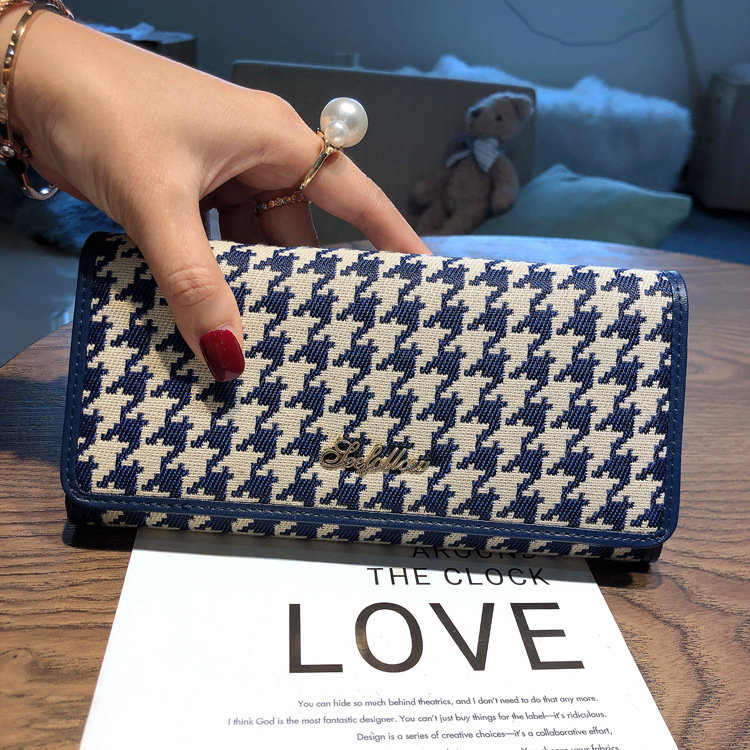 Spot-Lieferung lange Brieftasche für Frauen 2024 neuer Stil aus echtem Leder mit mehreren Kartenfächern Kartentasche Canvas große Kapazität Handytasche trendy_voghion.com