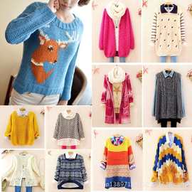 库存毛衣女装韩版款式长袖毛衣杂款女装多色针织衫 尾货清仓处理