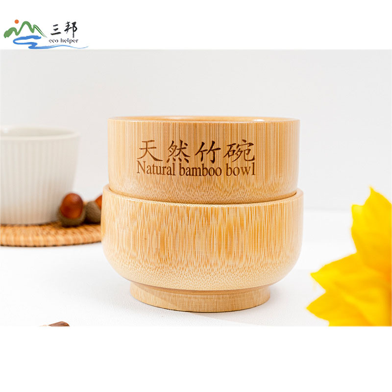 Tazón de ensalada de acacia para comer en casa Tazón de bambú natural Tazón de fideos instantáneos de madera de gran tamaño Tazón a prueba de caídas y a prueba de escaldaduras para niños