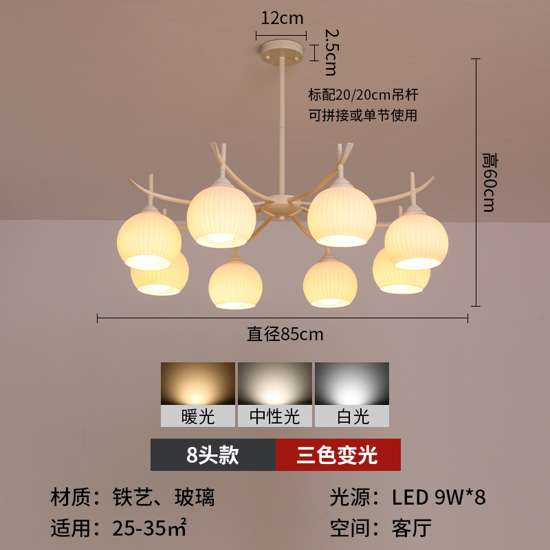 Lámpara de la sala de estar personalidad creativa calabaza cálida romántica lámpara de comedor estilo pastoral francés lámpara de habitación de niña lámpara de dormitorio