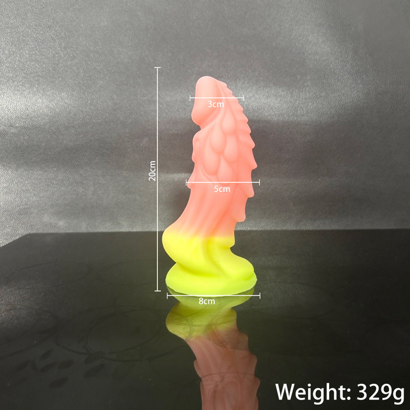 Liquid Silicone Dildo for Women, Shaped Anal Plug and Gradient Anal Beads, Colorful — detail image 3
