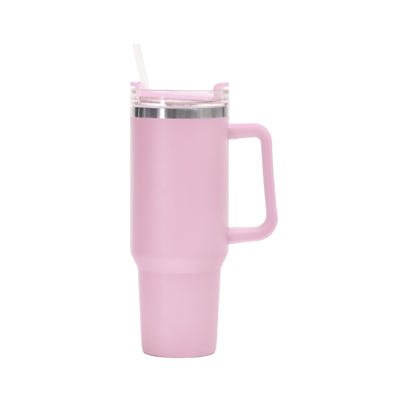 Taza de automóvil de acero inoxidable de 40oz de segunda generación transfronteriza cuidadosamente seleccionada taza de mango de vacío de gran capacidad taza de aislamiento de automóvil al aire libre
