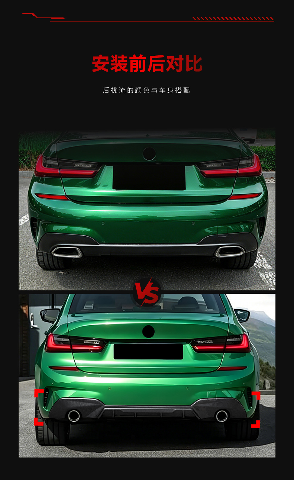 Suitable for 2019-2022 Bmw 3 Series G20 G21 m Sport European Version Special Rear Lip Spoiler Modification