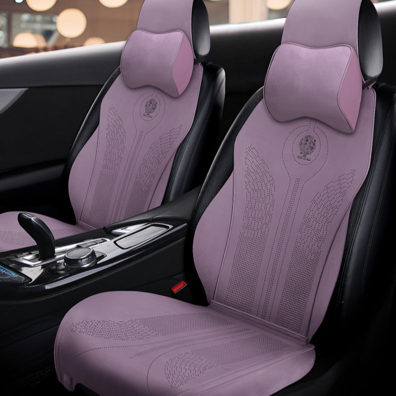 专车专用5A级翻毛皮发财树汽车坐垫翻毛皮坐垫通用坐垫打孔坐垫