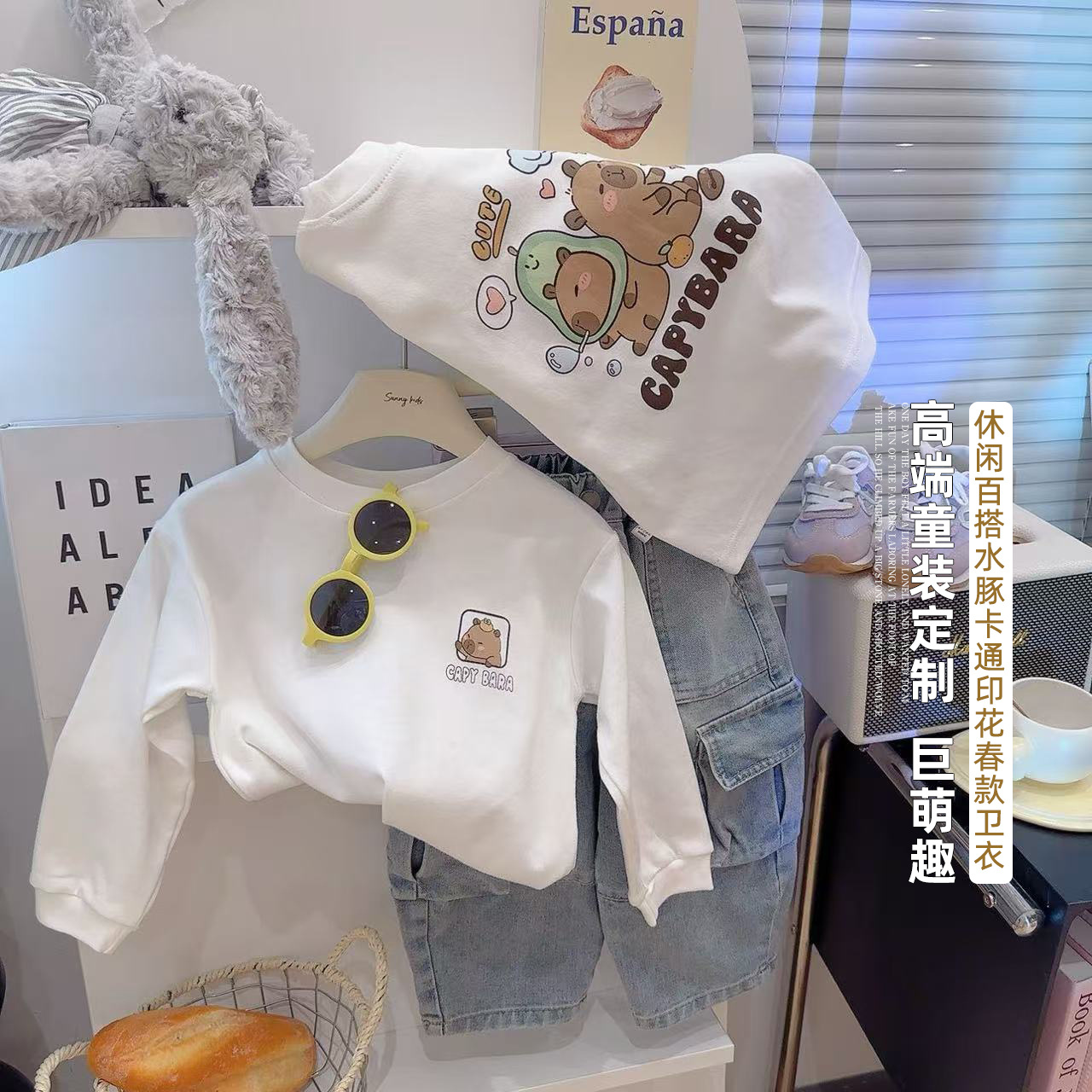 Children's Long-Sleeved T-Shirt 2026 Spring & Fall New Style Boys and Girls Pure Cotton Bottoming Shirt for Small and Medium-Sized Kidsren Baby Cartoon Sweatshirt Trendy