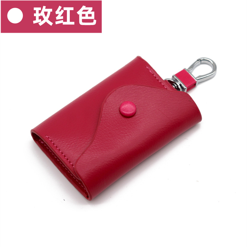Estuche para llaves de cuero para hombres de alta gama Estuche para llaves de cintura multifuncional de gran capacidad Bolso para llaves universal de cuero para el hogar para mujeres