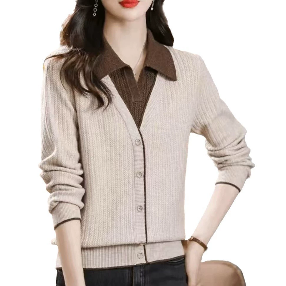 Set, knitted sweater, base universal long-sleeve, western style