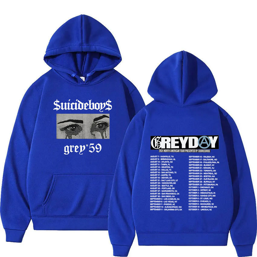 2024 Suicideboys Grey Day G59 Graphic Hoodie Men Hip Hop Ret
