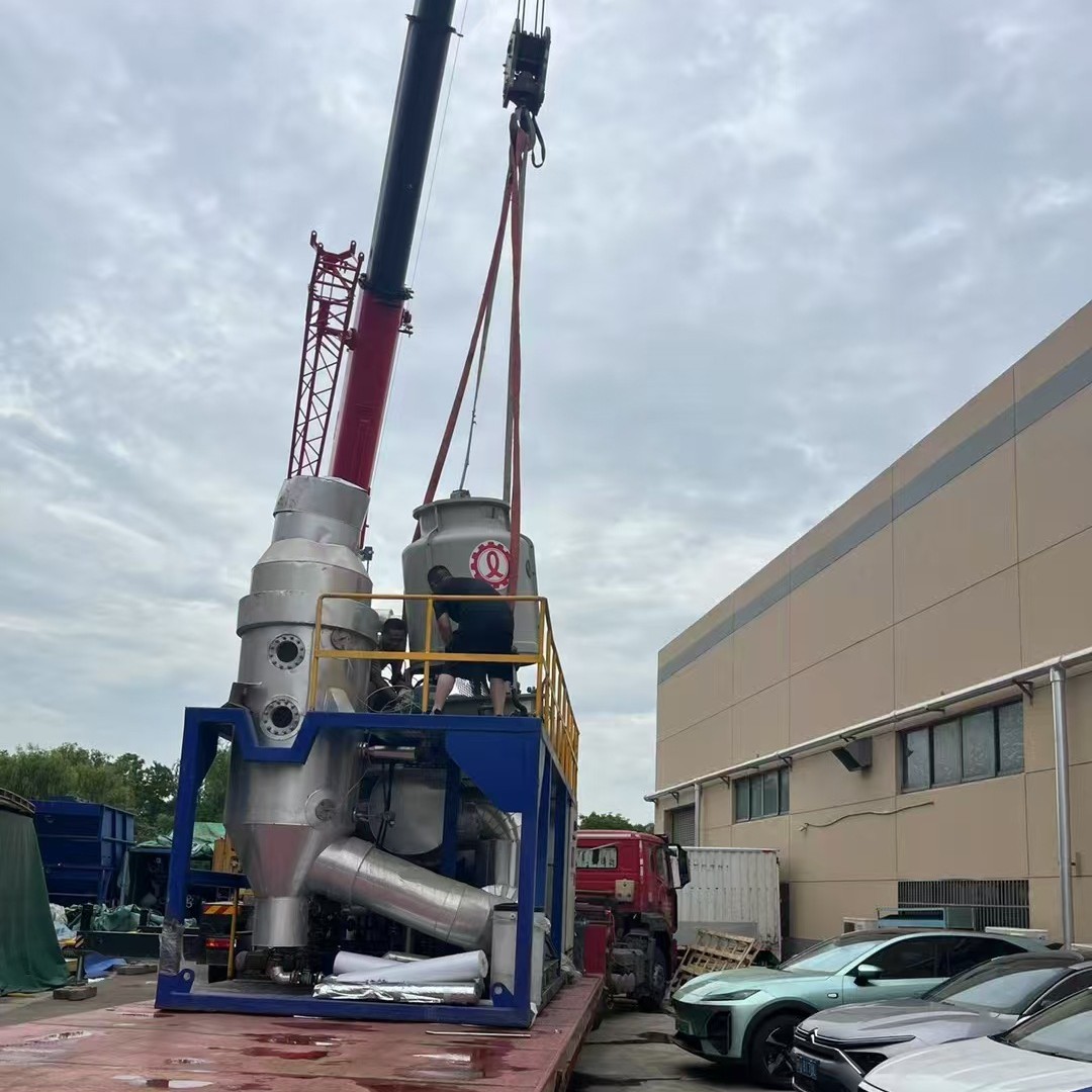 跨境MVR强制循环蒸发器九成新蒸发结晶装置撬装式钛材质蒸发器