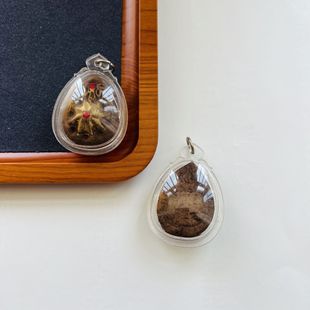 Thai Buddhist Amulet from the Original Temple, Back to Thai Temple, Lucky Star Pendant 2565, Acrylic Waterproof Case