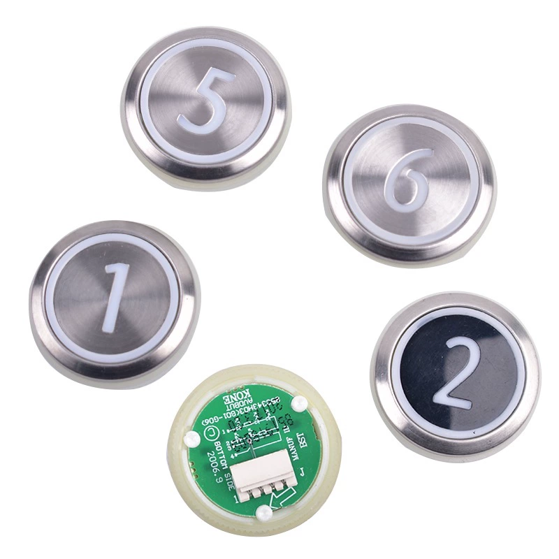 Round digital button with accessories stainless steel