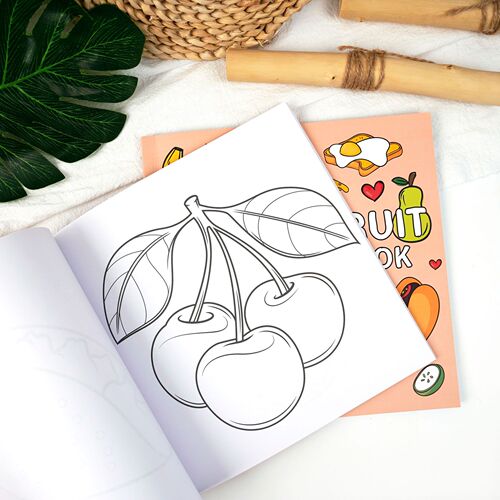 New Product Coloring Book, 40 Pages Food Fruit Cartoon Doodle, For Children Over 4 Years Old, Coloring Book