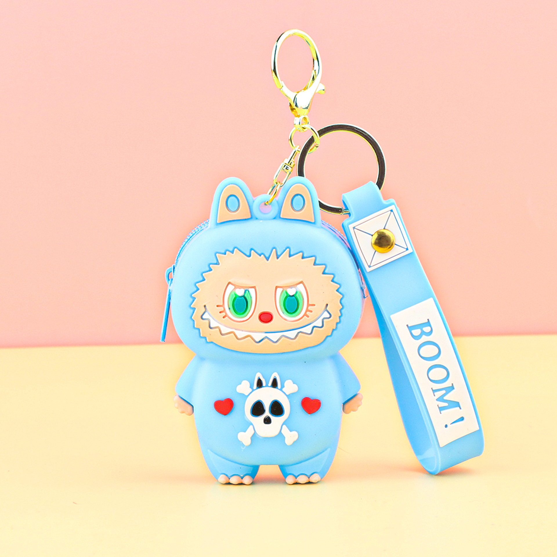 子供用ラブブ小銭入れシリコンプチギフトキーホルダーペンダントカードキャッチャーマシンプチギフトラブブ