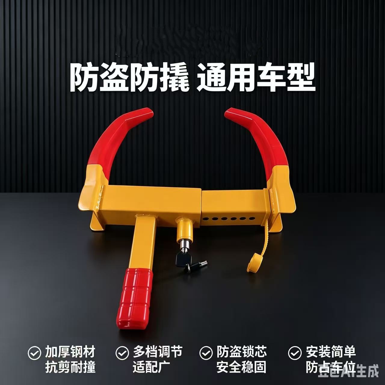 Directly Supplied from the Manufacturer, Yellow Thickened Horn Lock, Car Anti-Theft Lock, Private Car Anti-Theft Lock, Anti-Pry Universal Parking Lock