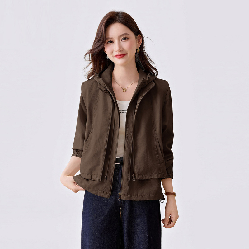 Vest jacket layered two-piece set for women, short style, 2026 autumn new Korean style, loose, casual, versatile jacket top