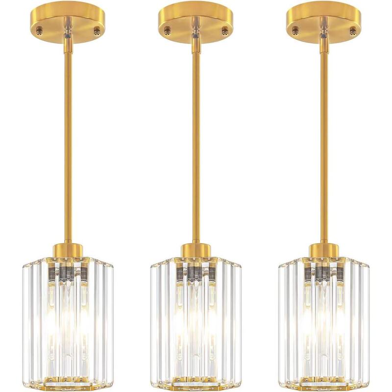 Hexagonal Modern Light Luxury Crystal Chandelier Suitable for Kitchen Island, Bedroom, Hallway E26 Lamp Holder Hexagonal Modern Light Luxury Crystal Chandelier Suitable for Kitchen Island, Bedroom, Hallway E26 Lamp Holder