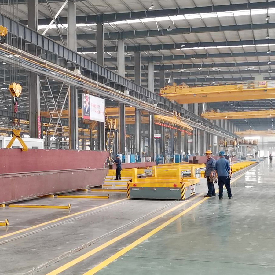 5吨电动地面旋转平车电动遥控原材料转运车地轨式物流台车