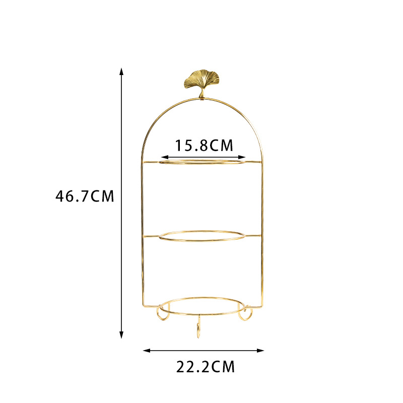 De estilo europeo chino y occidental comida cerámica postre merienda plato merienda té de la tarde japonés multiusos pastel de tres capas plato de fruta estante