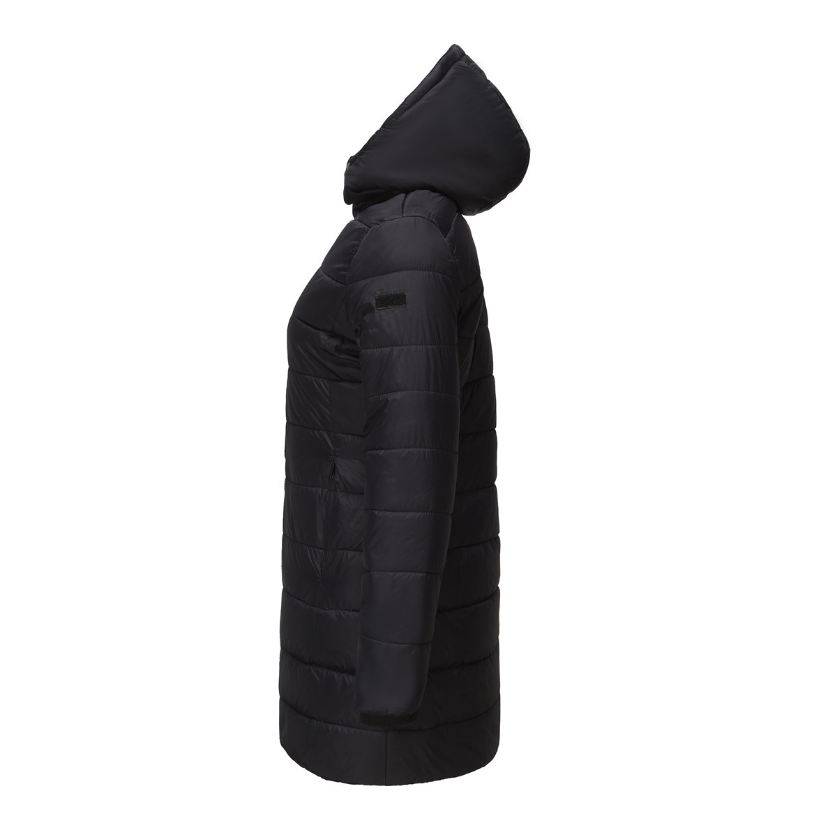 Abrigo de invierno para mujer con capucha extraíble parka impermeable_voghion.com