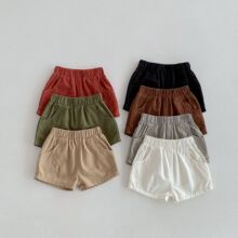 儿童休闲短裤春夏季新款韩版薄款男女童七色糖果色短裤休闲童裤潮