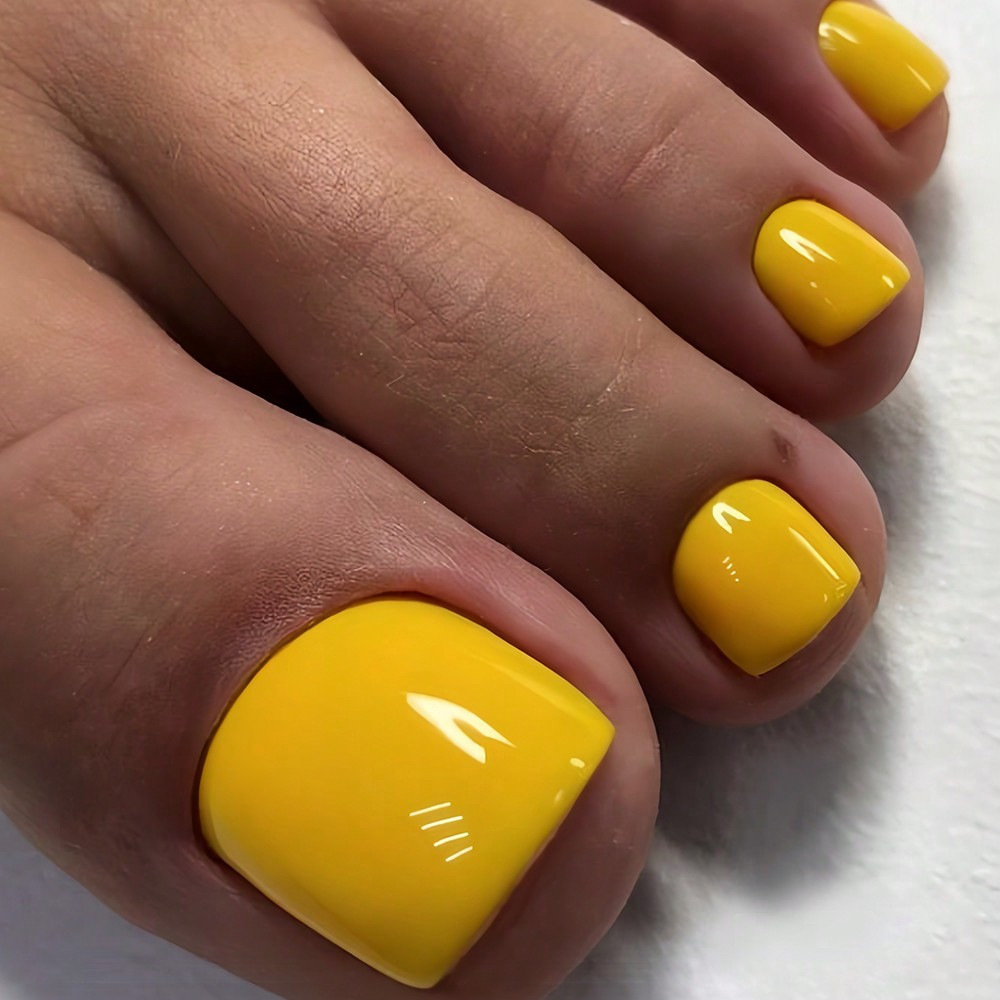 Internet Celebrity mismo estilo Venta caliente desgaste pieza de uñas dedo del pie uñas pieza de uñas 24 piezas en caja moda naranja parche de uñas