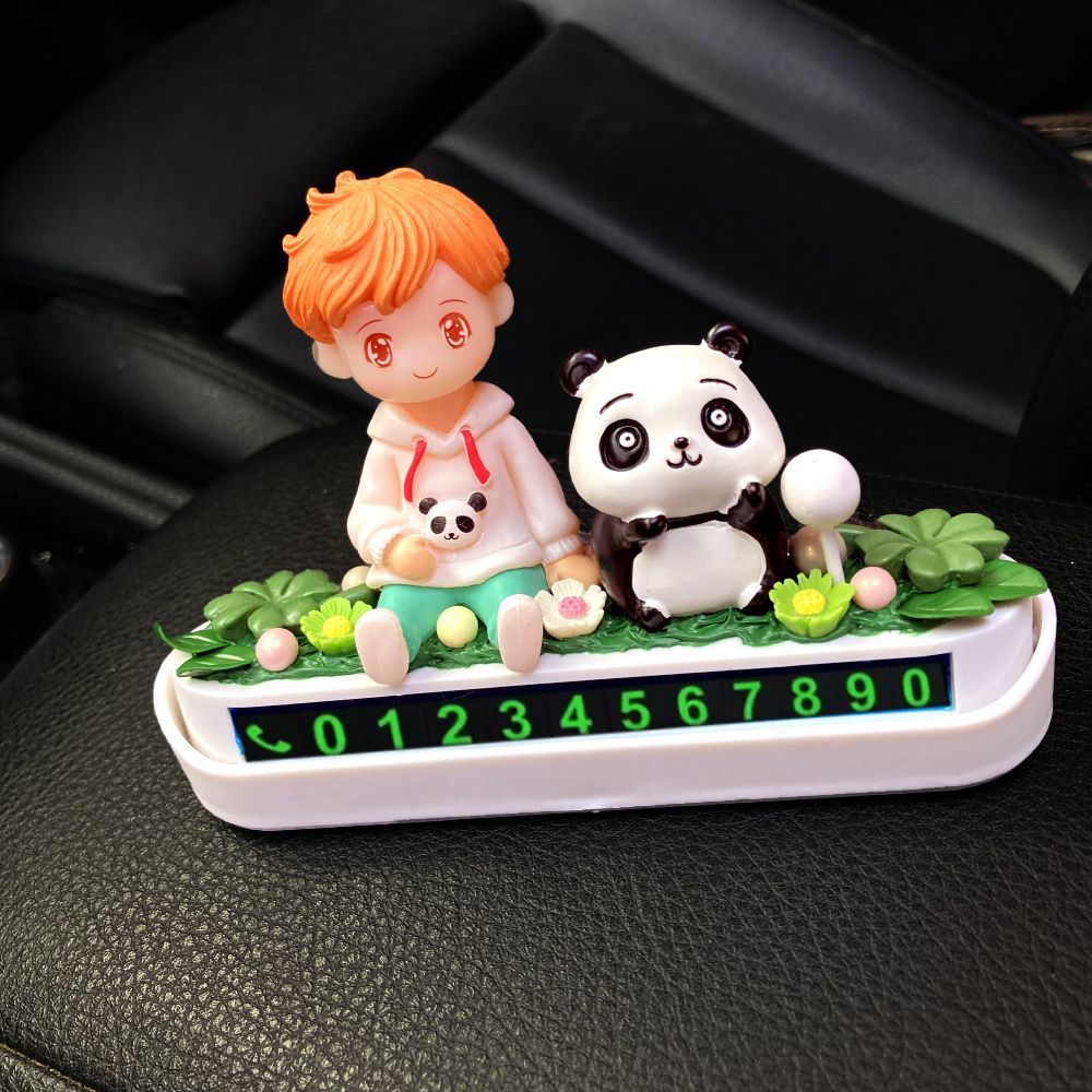 2016 nuevo adorable cartón de dibujos animados crema placa de estacionamiento corona oso coche placa de estacionamiento temporal placa de movimiento de automóviles