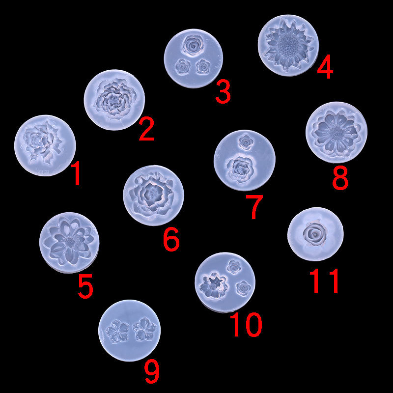 Espejo DIY cristal epoxi flor molde de silicona Rosa girasol Decoración Accesorios