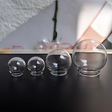 可定水晶玻璃球开口玻璃罩透明色吹制工艺品diy饰品搭配配件