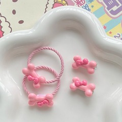 Adorable pastel mini bone hair clip hair ribbon butterfly soft cute baby hair band Korean girl heart children's hair accessory