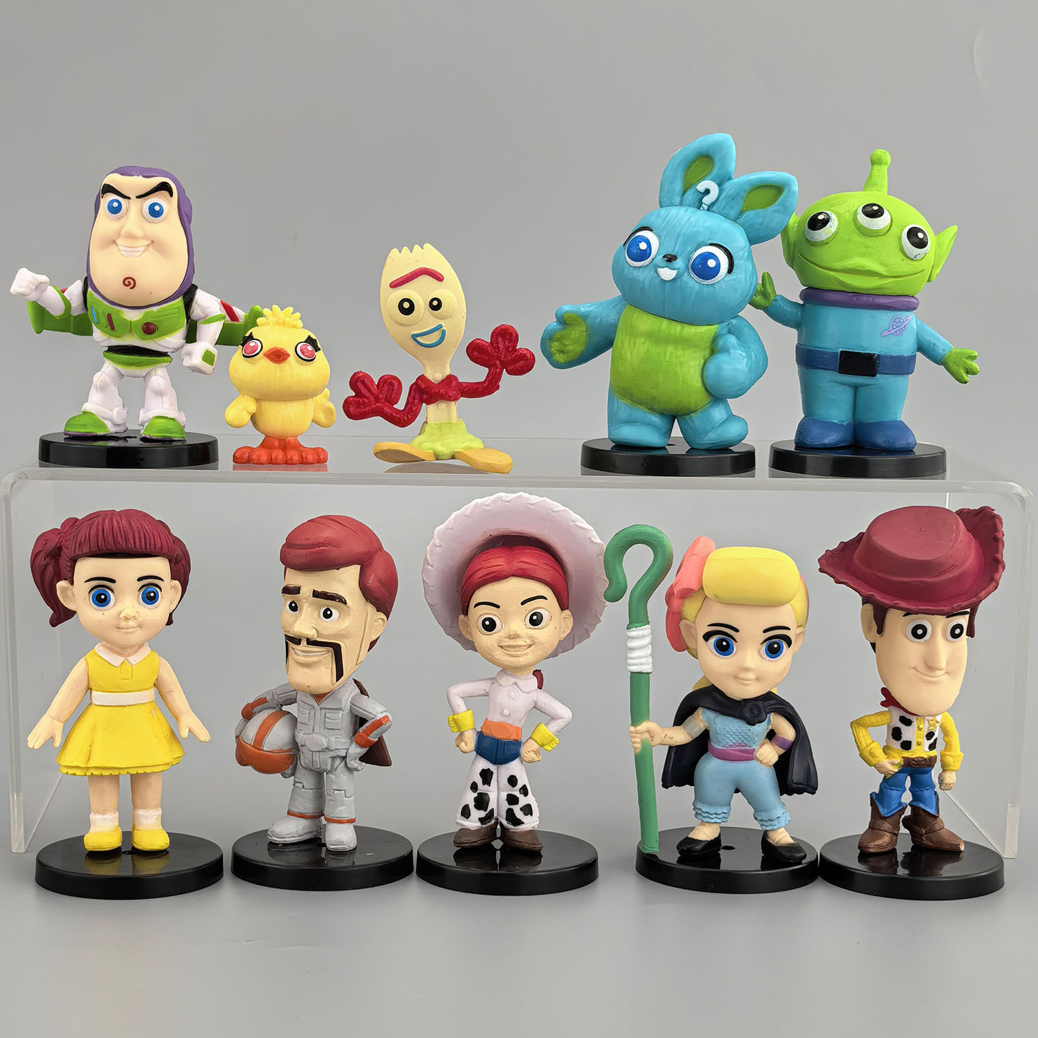 New 10 Toy Story Ornaments Trish Woody Three-Eyed Boy Buzz Lightyear Shepherdess Rabbit Doll Figure